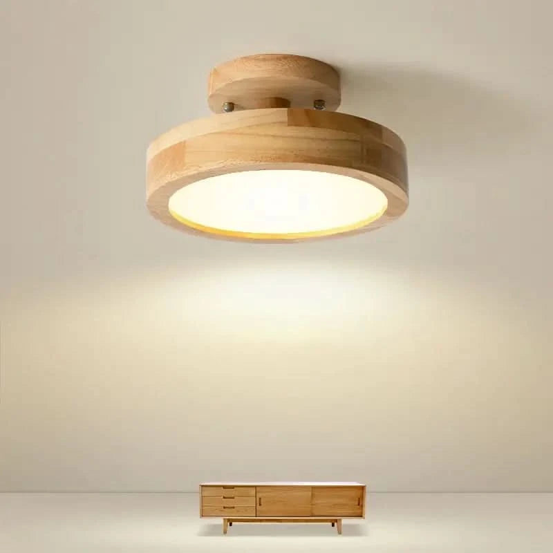 Modern Wooden Ceiling Lamp - Eco-Friendly LED Lighting for Every Room